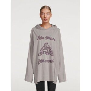 Acne Studios Embroidered Logo Hoodie Size S/M Womens Beige $560